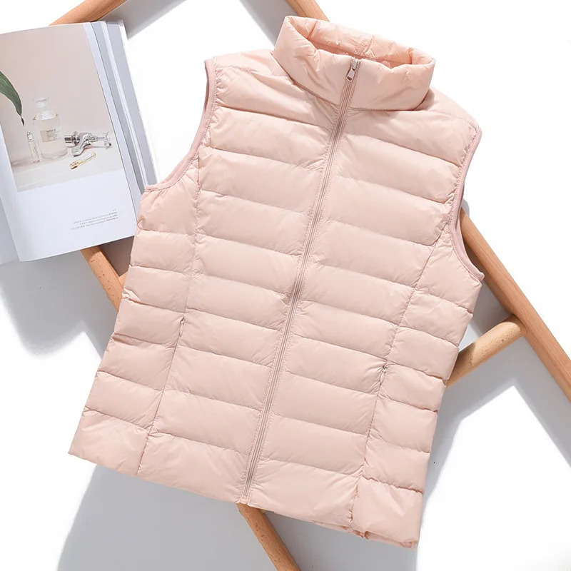 Plus Size 5XL 6XL 8XL Women Vest Down Ultra Lightweight Coat Female Sleeveless Portable Packable Spring Puffer Jackets 240808