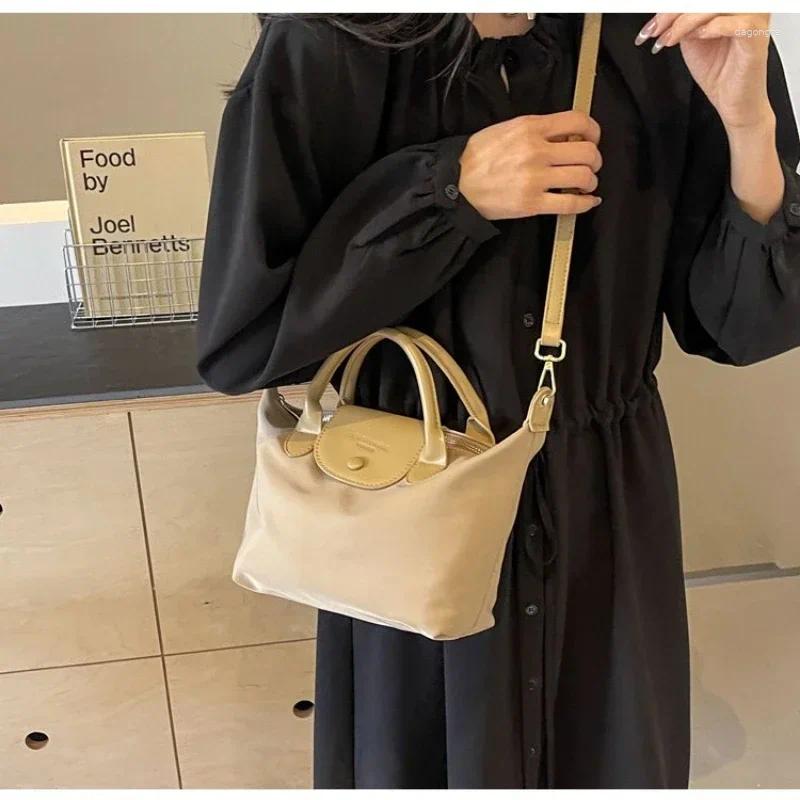 Totes 2024 Summer Solid Color Versatile Handbag Small And Lightweight Casual Shoulder Bag Light Oxford Cloth Crossbody 1045