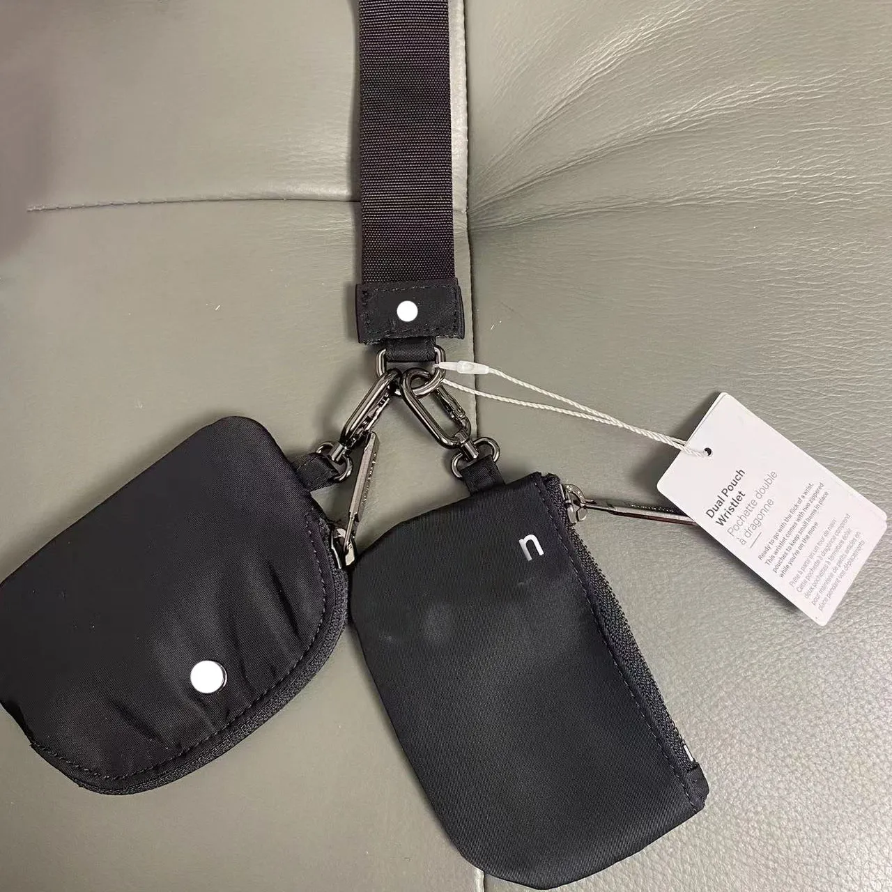 Colours 10 Yoga Bag Dual Pouch Mini Zip Around Wristlet Portable Keychain Wallet Coin Purse Pocket Wholesale