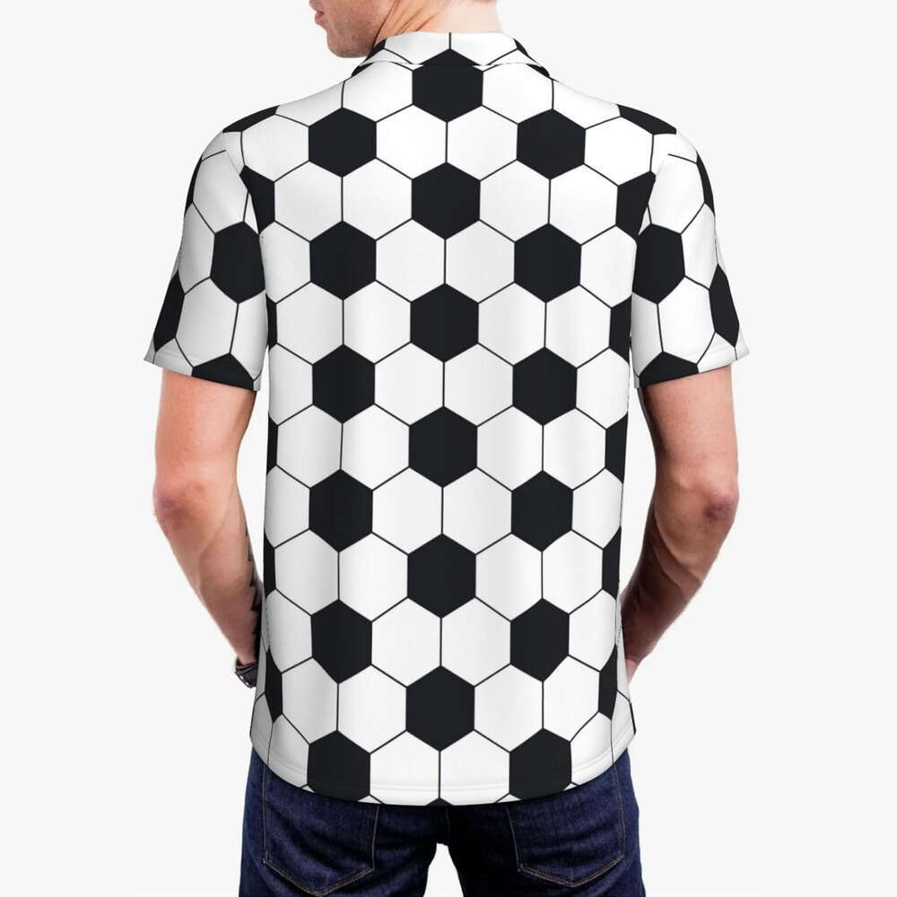 Fashion Mens Polo shirt comfortable Soccer Ball Print Golf Shirts for Men Dry Fit Performance Short Polos shirts tshirt Casual tops summer clothes
