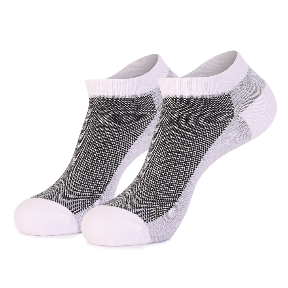Spring summer short boat pure cotton sports men's plus size socks, sweat absorbing and breathable invisible socks dongdumaoyi