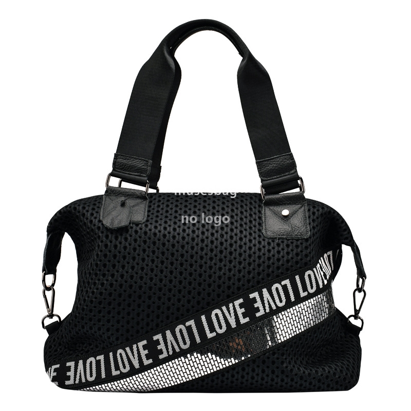 Short trip bag female hand bill shoulder bag duffel bag Korean version large capacity Oxford cloth bag lightweight travel fitness bag