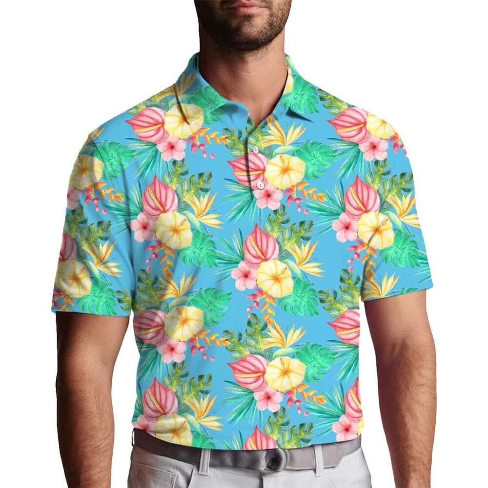 Fashion Mens Polo shirt 3D Printed Mens Golf Shirt Moisture Wicking Performance Polo Shirts for Men Polos shirts tshirt Casual tops summer clothes Sho