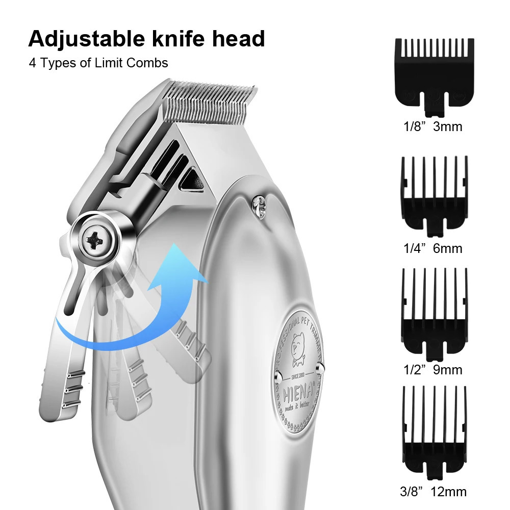 Digital Display Pet Hair Clipper Professional Cutting Machine Dog Hair Trimmer Animal Grooming Shaver Cutter Machine for Cats 240807