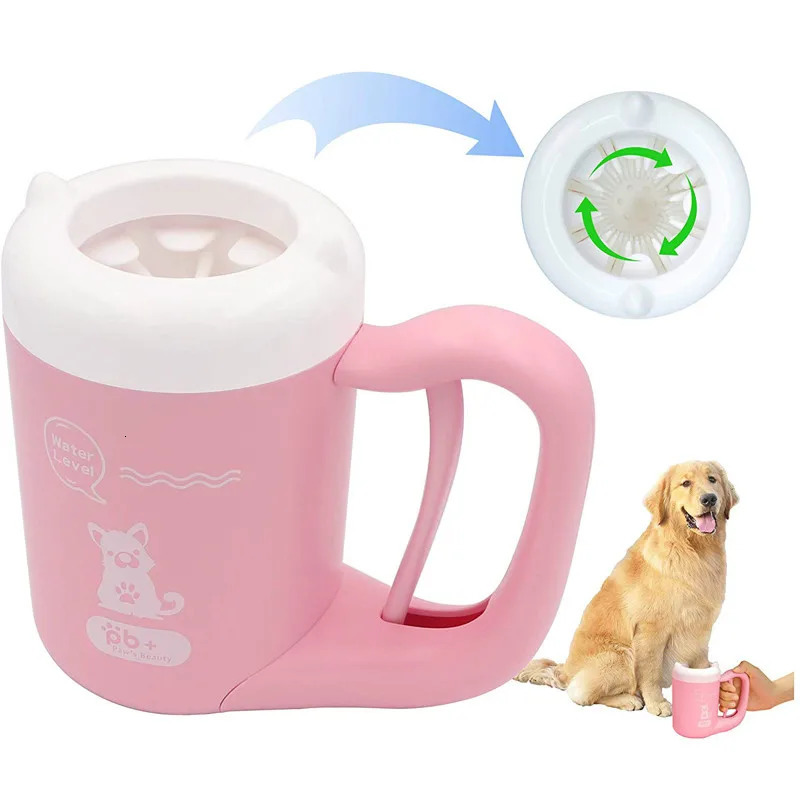 2025 new 360 Soft Outdoor Portable Pet Dog Claw Cleaning Cup Silicone Foot Washing hine One Click Manual Quick for Claws 240808