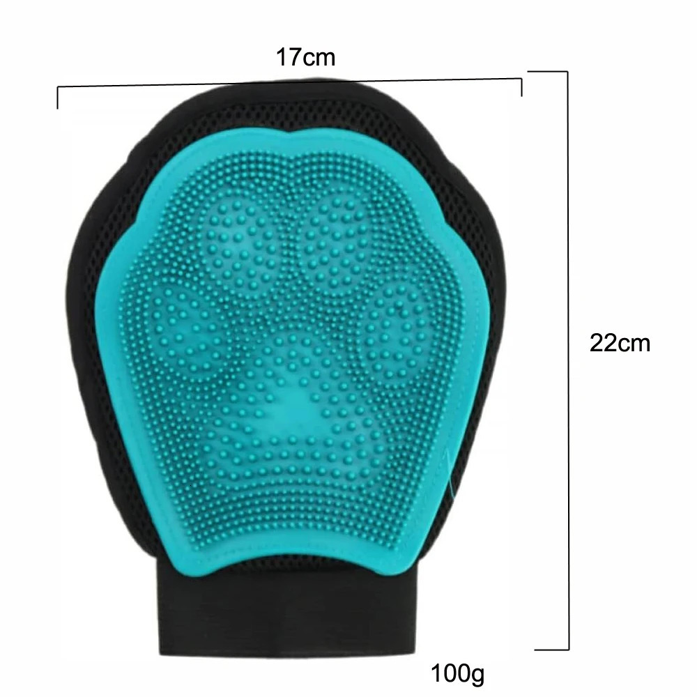2026 New Cat Pet Rubber Grooming Dog Bath Massage Brush Cleaning Dogs Cats Horses Pets Hair Remover Mitt Gloves 240807 Free Shipping