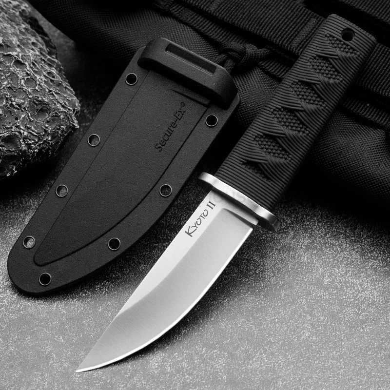 EDC Mini Samurai Combat Knife Outdoor Tactical Military Fixed Knives 440C Blade ABS Plastic Handle Hunting Survival Gear ToolsXJ240808