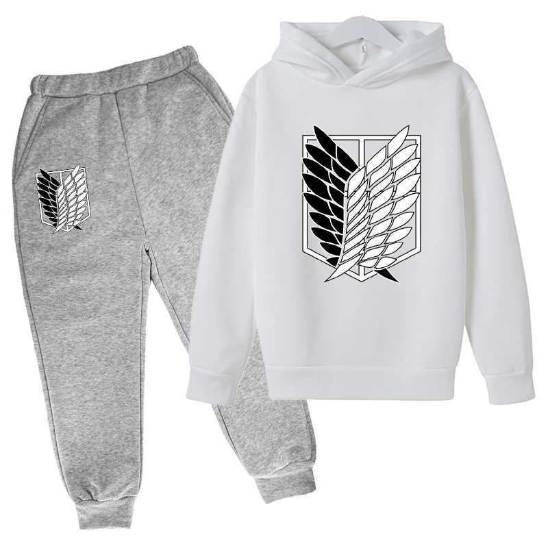 Clothing Sets Japanese Manga Children Spring And Autumn Hoodie Pants Two Piece Suit Boys And Girls Outdoor Sports Set Kid Casual Pullover CoatL488