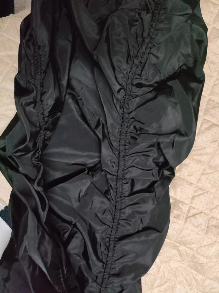 Black Baggy Pants Women Shirring Pockets High-waist Casual Trousers Streetwear Cargo Spring Comfortable Vintage Harajuku Fashion Z260312