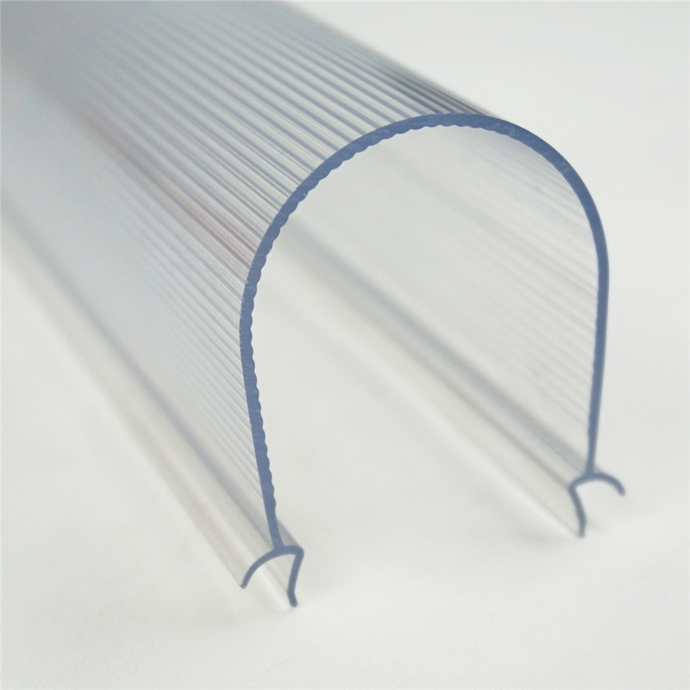 U-shaped lampshade, LED lampshade, transparent striped lampshade, waterproof and UV resistant PVC extruded groove