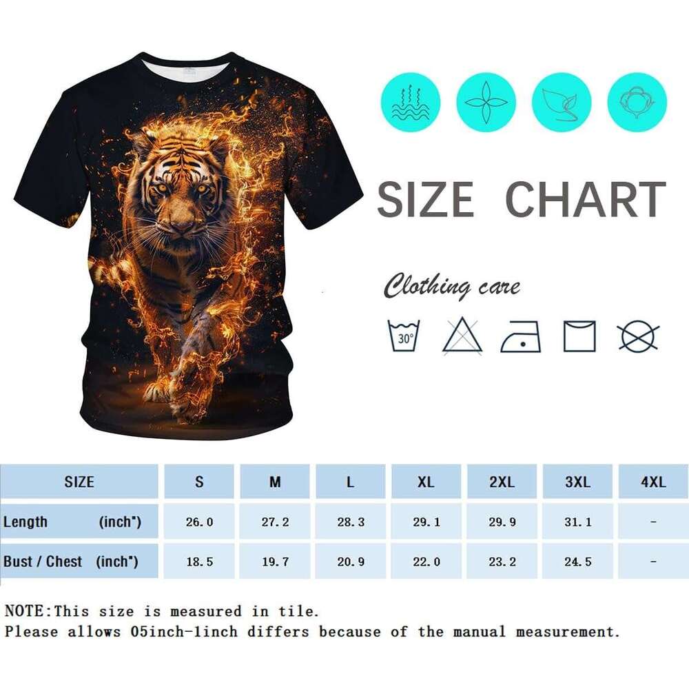 Mens T shirt Novelty Tiger T-Shirt Funny Animal Graphic Tee Shirt shirts tshirt graphic tee Casual tops summer clothes Short sleeve Free shipping