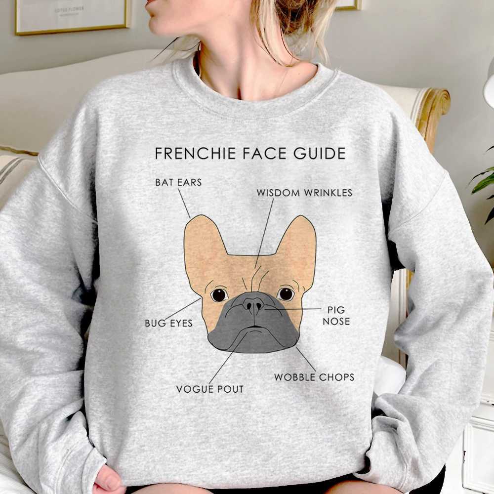 French Bulldog Hoodie Womens Strtwear Graphic Harajuku Sweater Womens Gothic Sweater X241207