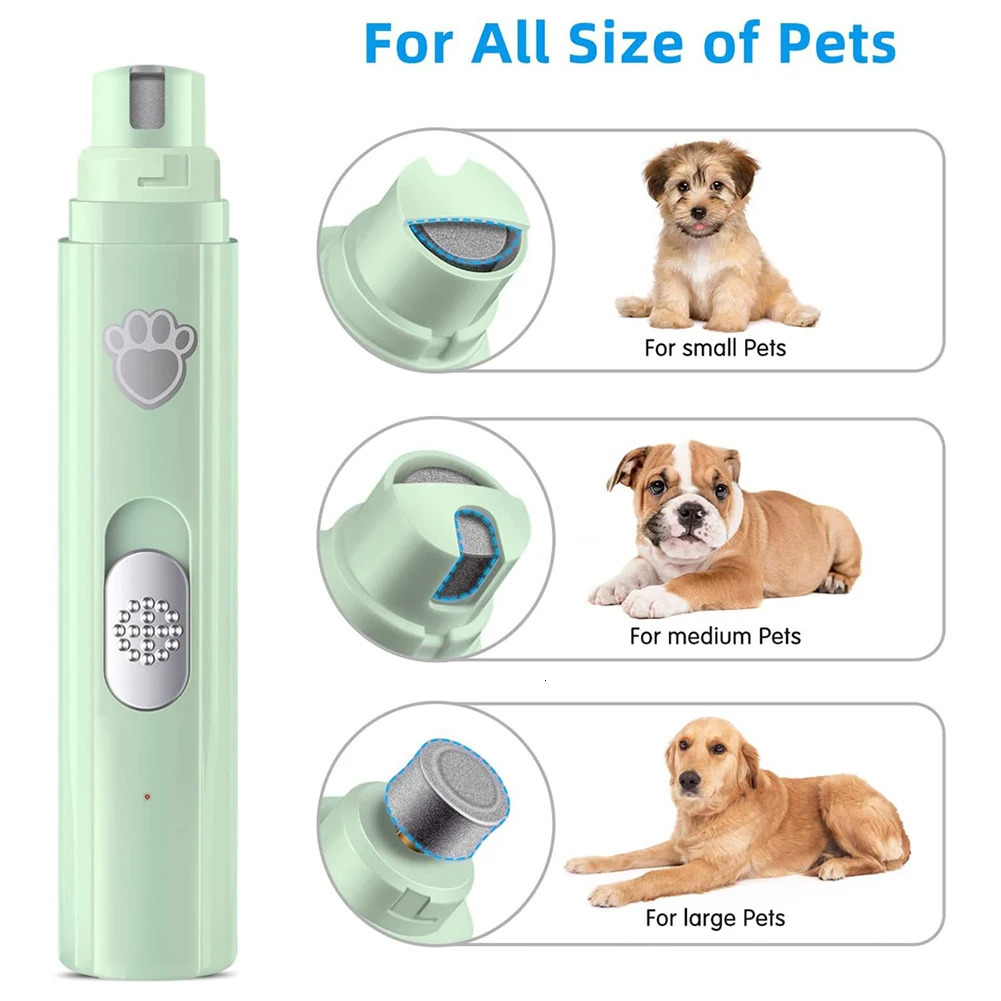 2026 New Electric Dog Grinder USB Rechargeable Painless Pet Clipper Cat Nail Trimmers With Polisher Wheel For Small/Large Dogs 240807 Free Shipping