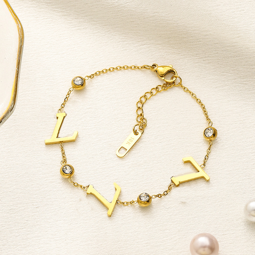 Bangle Bracelets Bangles Chain Designer Letter Charm Bracelet Gold Plated Metal Luxury Bracelet High Quality Stainless Steel No Rust Jewelry Classic Love Gift Ch