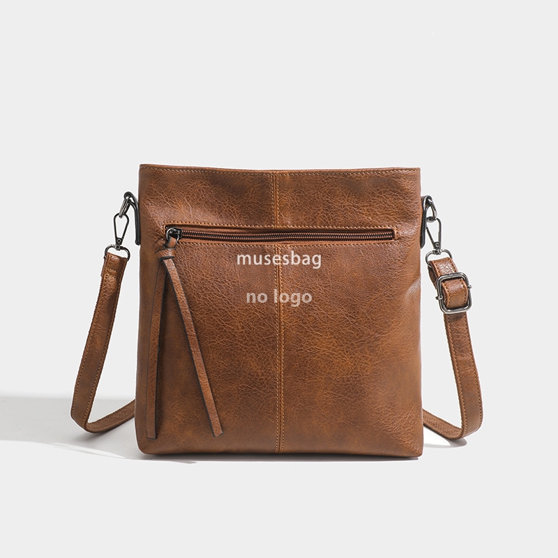 Factory direct Guangzhou women's bag retro romantic Su accessories double zipper bag wholesale casual single shoulder crossbody bag