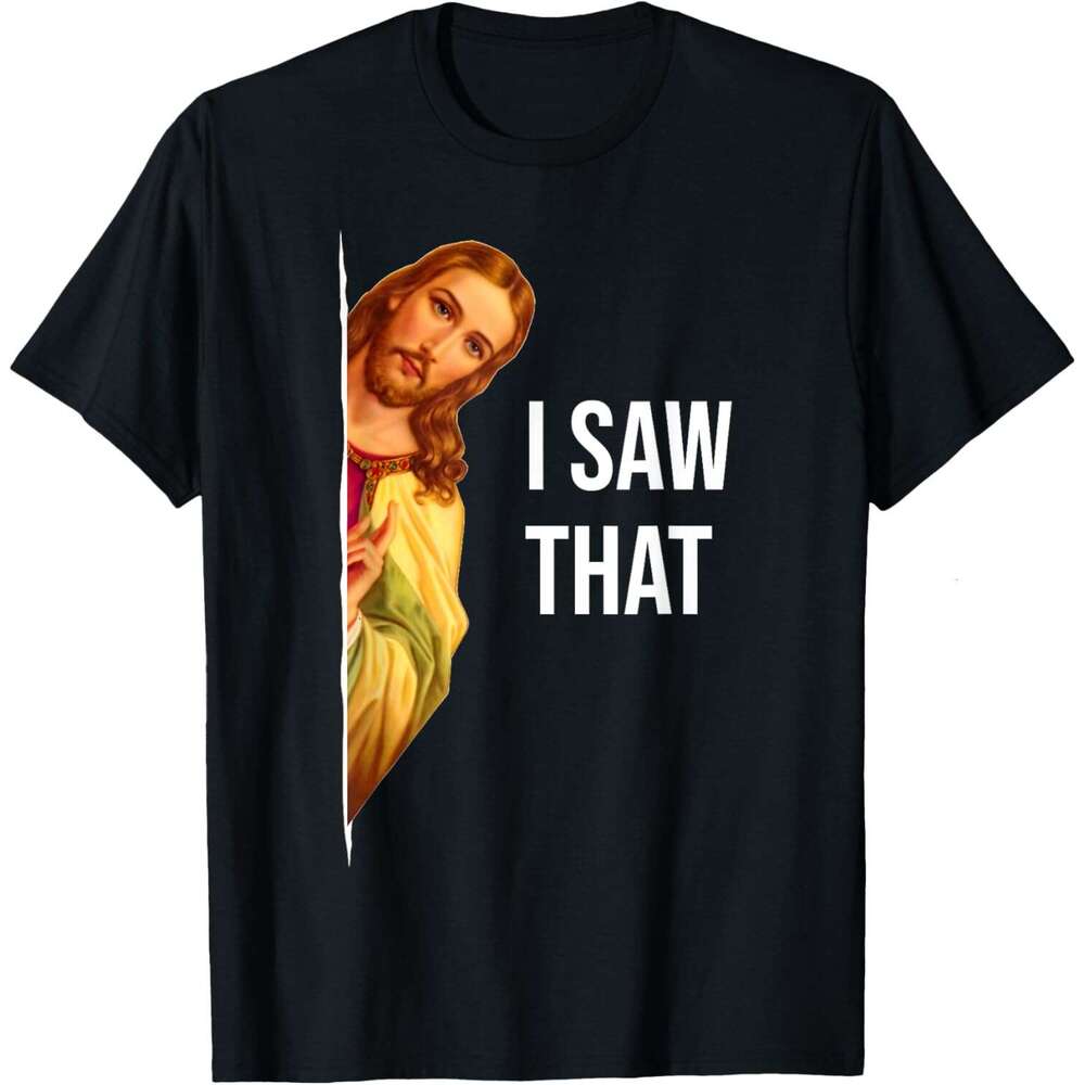 T shirt for Mens Funny Jesus Meme Quote T-Shirt Classic Fit Crew Neck Black Shirts Tshirt Graphic Tee Casual Tops Clothes Short sleeve Free shipping