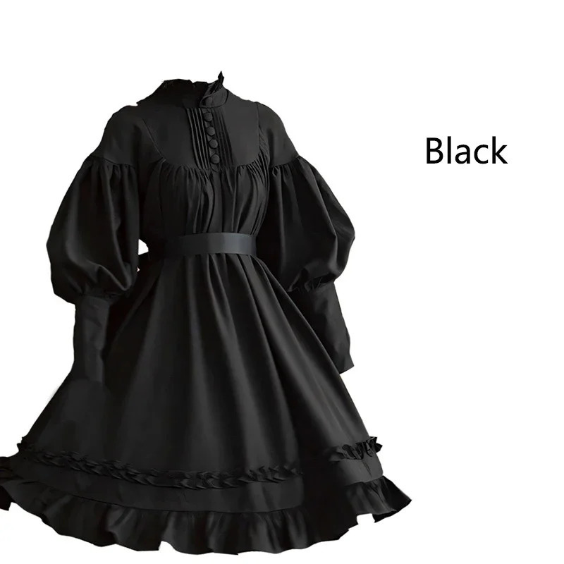 Victorian Medieval Retro Gothic Cosplay Costume Japanese Lolita Girl Long sleeve Princess Dress Halloween Carnival Party Clothes 240808