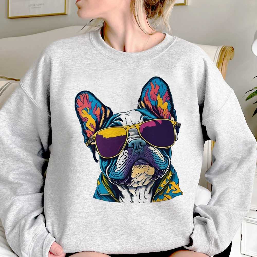 French Bulldog Hoodie Womens Strtwear Graphic Harajuku Sweater Womens Gothic Sweater X241207