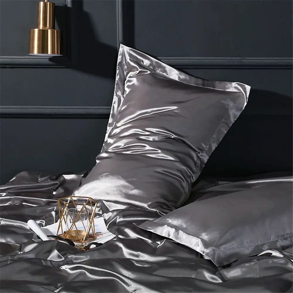 Mulberry Silk Pillowslip Pillow Case Soft Skin-friendly Anti-wrinkle Bedding Solid color minimalist Home Decor 240807