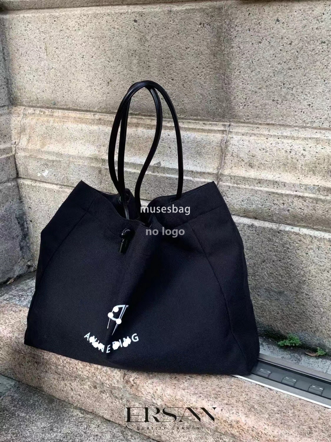 New high quality letter-printed large capacity Tote holiday cotton-linen canvas bag shoulder bag handbag
