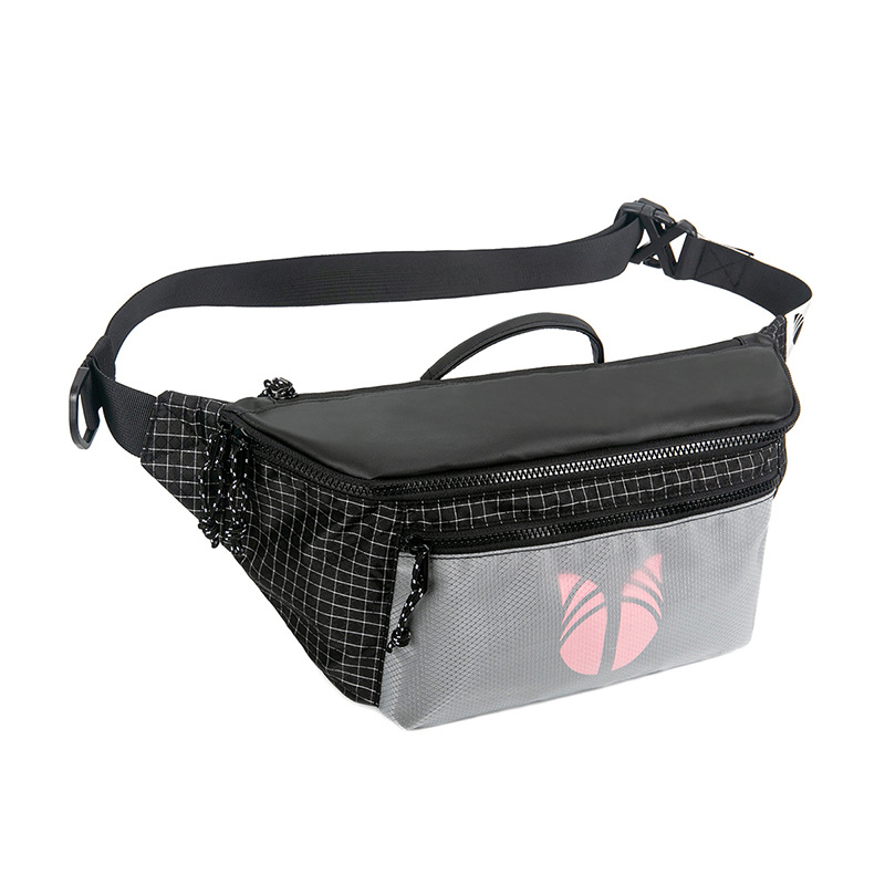 Large capacity hand-held crossbody bag waterproof wear-resistant style checkered mesh single shoulder crossbody bag for men