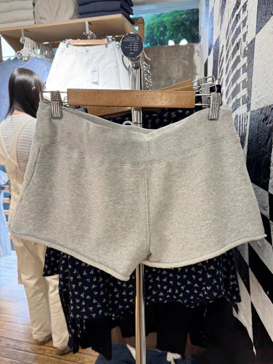 33 Cowboys Print Drawstring Sweatshorts Women Raw Hem Loose Straight Shorts American Vintage Streetwear Cotton Short Pant Y2k 240808