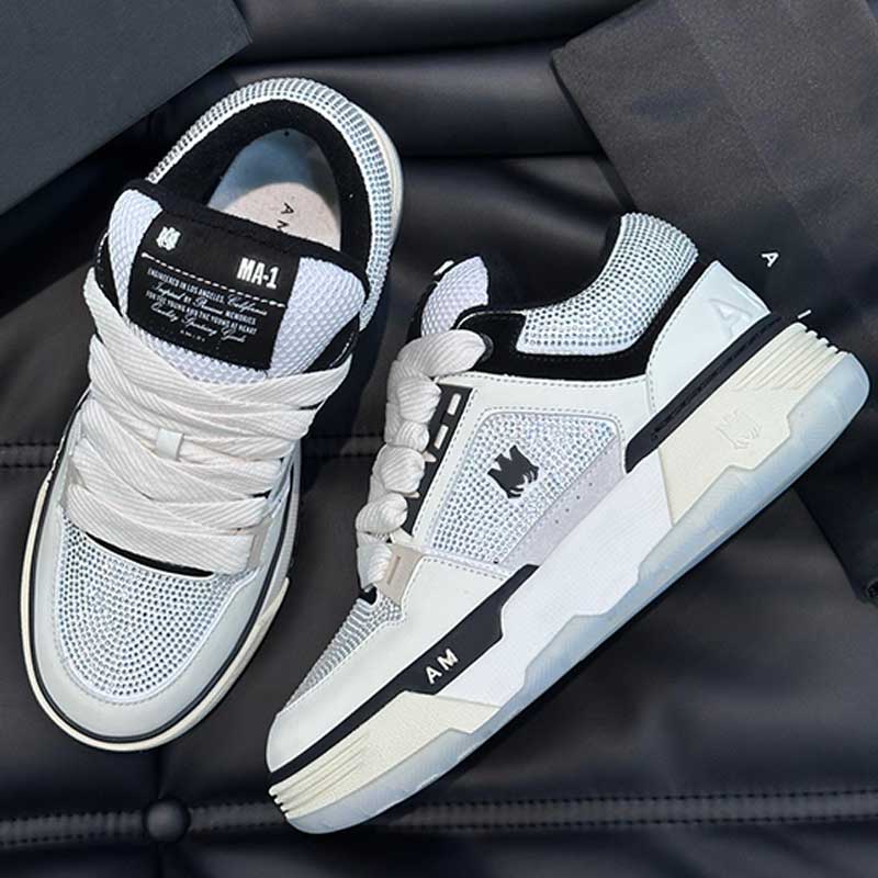 amirirshoes Women Men Designer Sports Shoes Crystal Inlaid amirirshoe Leather Upper Skate Renegades Sneakers Fall New Womens Casual Sports Shoes amirshoe