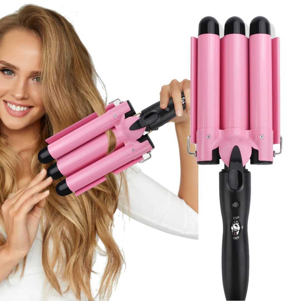 Ceramic Professional Hair Curling Iron Triple Barrel Hair-Curler Irons Hair Wave Waver Styling Tools Hair Styler Wand for WomanXJ2410