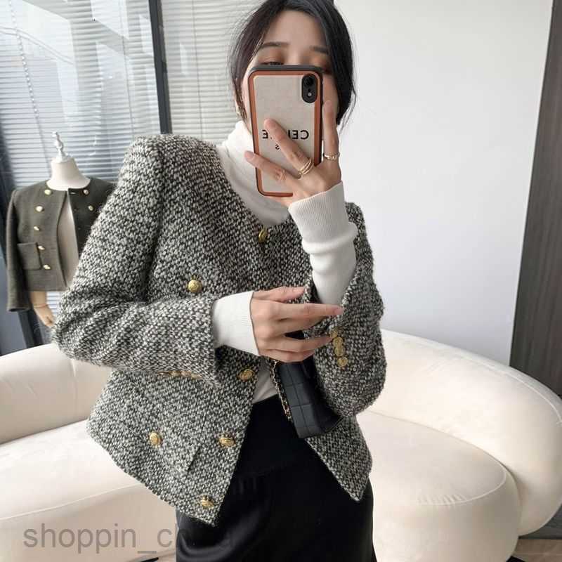 designer Women Jackets Coats fashion Celebrity Temperament Gold Button Coat Women's New Western-style Fashion Versatile Top
