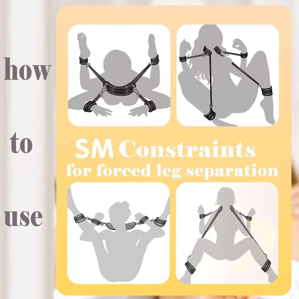 BDSM Bondage Set Adult Sex Toys,Restraints Womens Sex Toys with Wrist & Thigh Cuffs, AdjustableRope BDSM Toys Bondage Gear & Accessories Couples Sex T