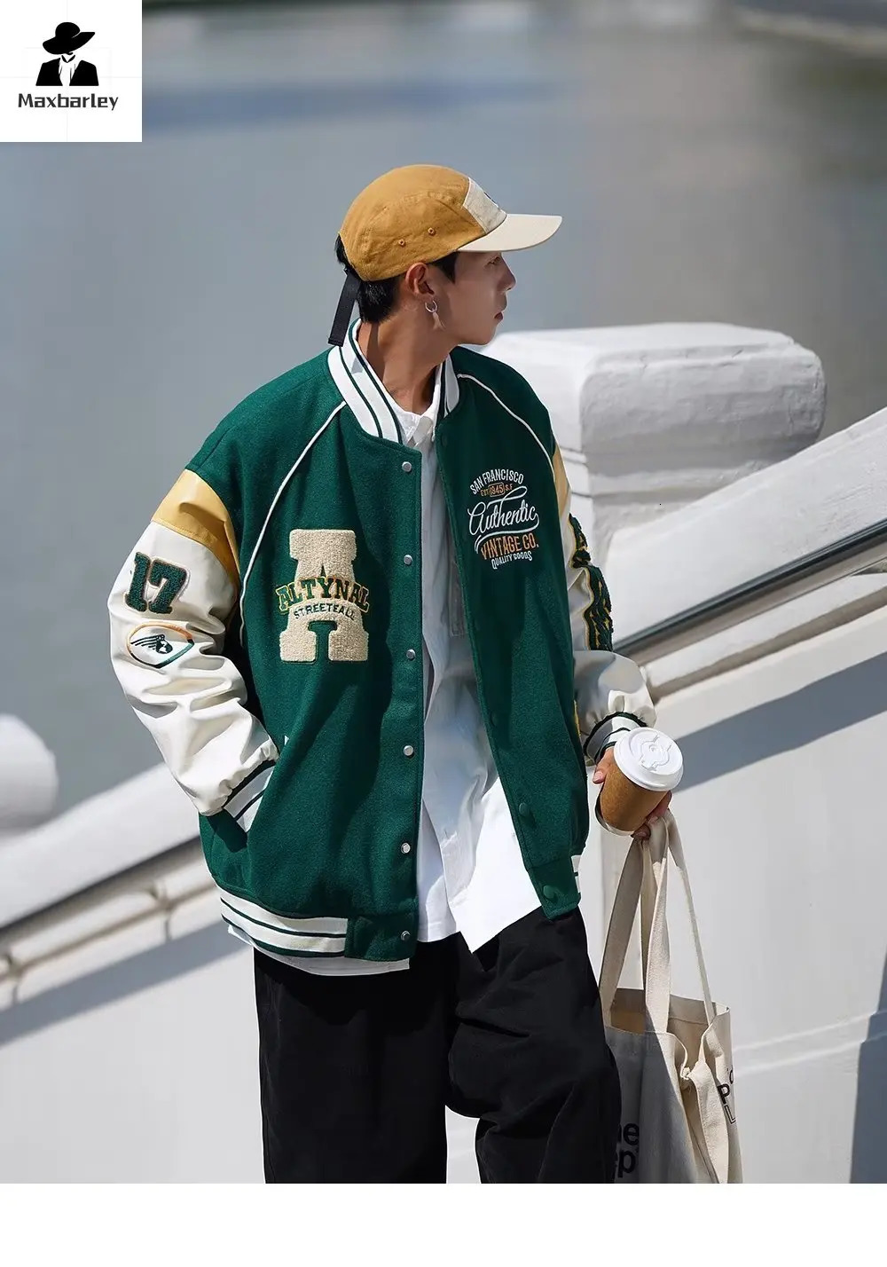 Product jacket womens hiphop embroidered motorcycle loose baseball casual highquality street racing school uniform 240812