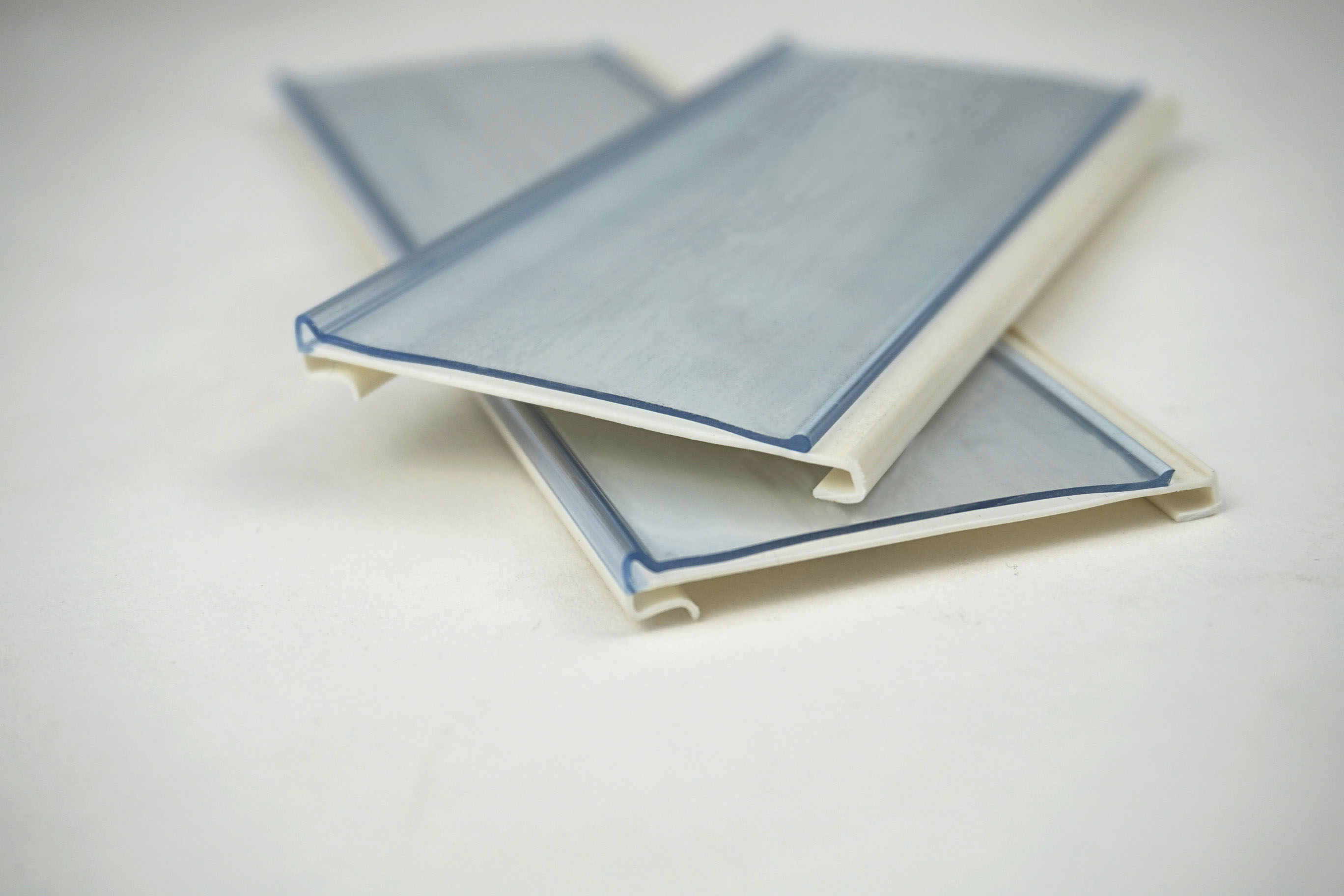Two color label clip supermarket shelf label strip display cabinet label strip price strip transparent label