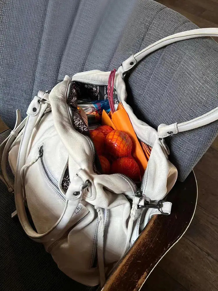 JIAERDI Girls White Tote Bag Women Vintage Leather Soft Large Capacity Handbag Messenger Bag Female Y2k Grunge Shoulder Bags 240808