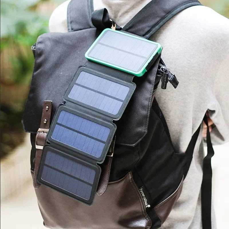 50000mAh Waterproof Solar Power Bank Outdoor Camping Portable Folding Solar Panels 5V 2A USB Output Device Sun Power For iPhoneCL240808