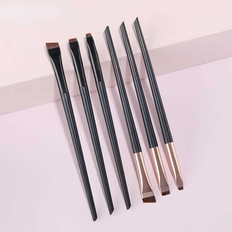 3/6Pcs Eye Makeup Brushes Flat Eyebrow Eyeliner Brush Professional Angled Eyes Brow Pincel Maquiagem Make Up Cosmetic Tools Y240807