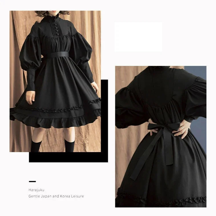 Victorian Medieval Retro Gothic Cosplay Costume Japanese Lolita Girl Long sleeve Princess Dress Halloween Carnival Party Clothes 240808