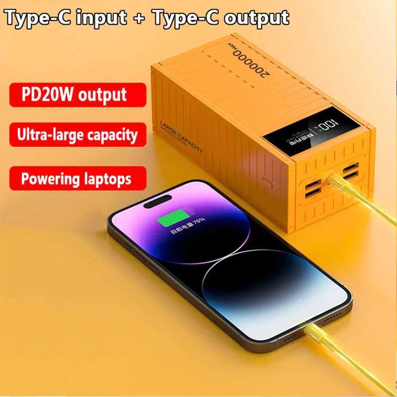 200000mAh Power Bank 66W PD QC 3.0 Charger Powerbank Large Battery Capacity Power Station Fast Charging For iPhone xm HUAWEICL240808