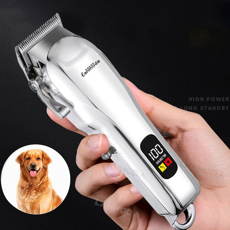 Electric Dogs Grooming Clipper Professional Hair Cutter for Pets Hair Trimmer Cordless Low Noise Shaver Cutter Machine Scissors 240807