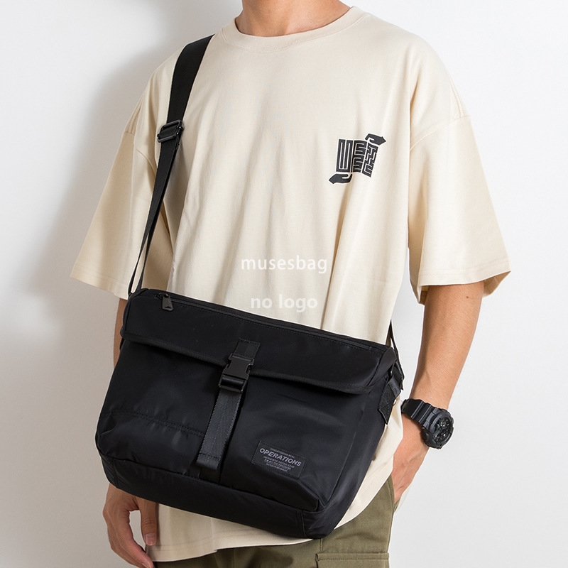 Korean casual men's shoulder bag Oxford cloth personality sports messenger bag Trend fashion youth commuter crossbody bag