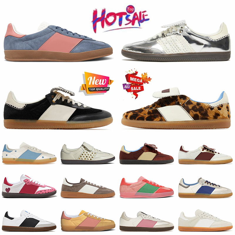 Top Quality Pony Leopard Wonder Clay Designer Casual Shoes Women Mens Nylon Brown Silver Vegan White Black Gum Pink Sporty Rich dhgates Sneakers Flat dhgate Trainers