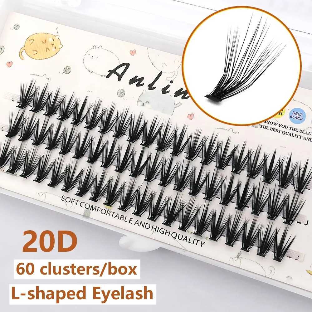 Natural Mink Eyelash Extensions New 10D/20D/30D/40D L Curl Lashes Cluster Individual Lashes Makeup Tools False Eyelashes CiliosM240806