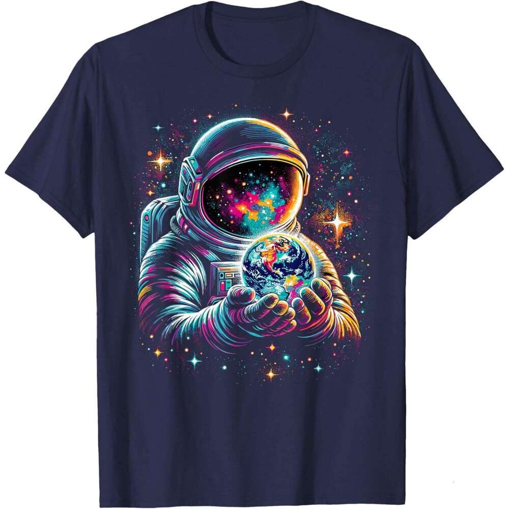T shirt for Mens Womens Astronaut Planets Astronaut Science Space T-Shirt Shirts Tshirt Graphic Tee Casual Tops Clothes Short sleeve