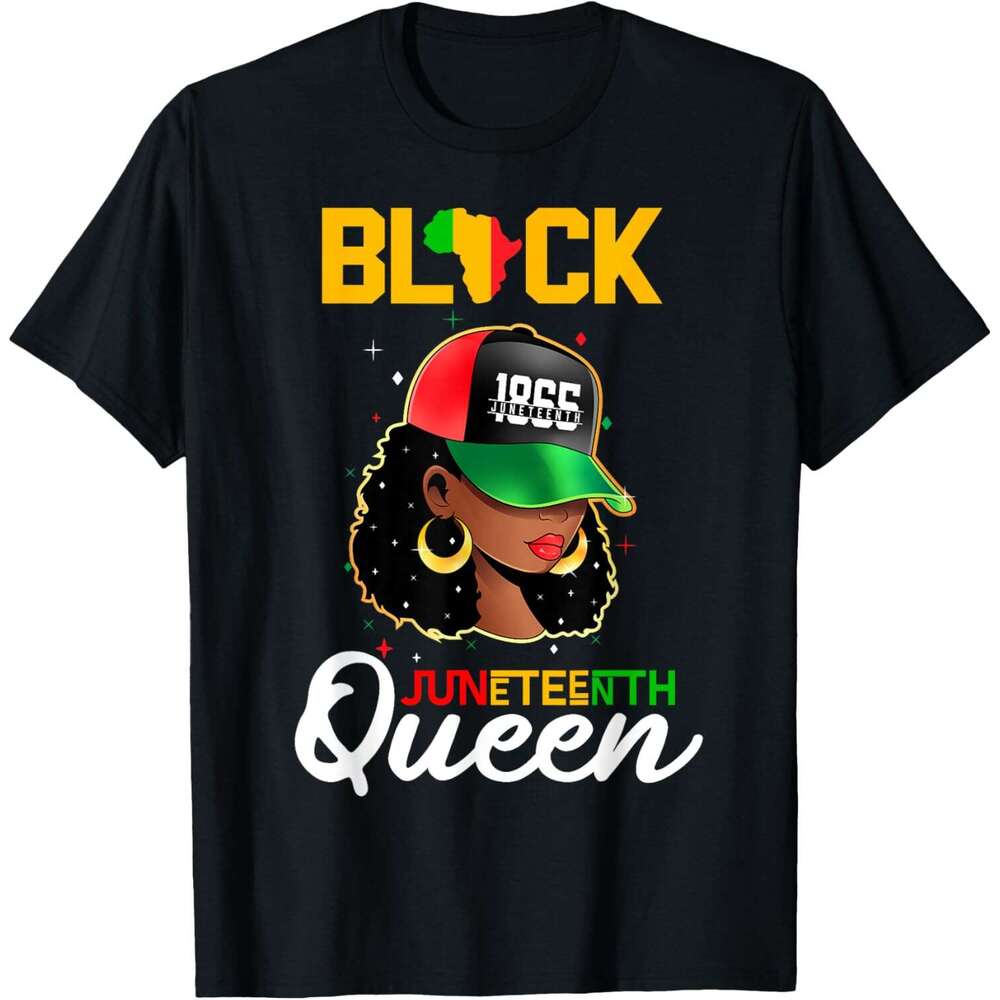 T shirt for Mens 1865 Juneteenth Black Queen T-Shirt Shirts Tshirt Graphic Tee Casual Tops Clothes Short sleeve Free shipping