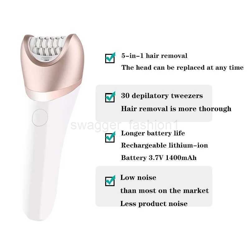 Kemei Electric Female Epilator Womens Shaver Leg Body Hair Removal Lip Chin Hair Removal Ladys Bikini Trimmer Facial DepilatorXJ240808 - view 4