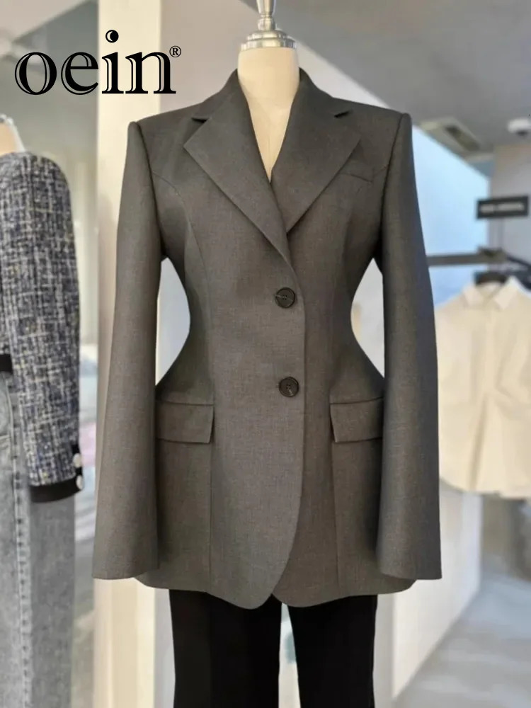 oein Suit jacket women spring fashionable hourglass waist suit top 240808