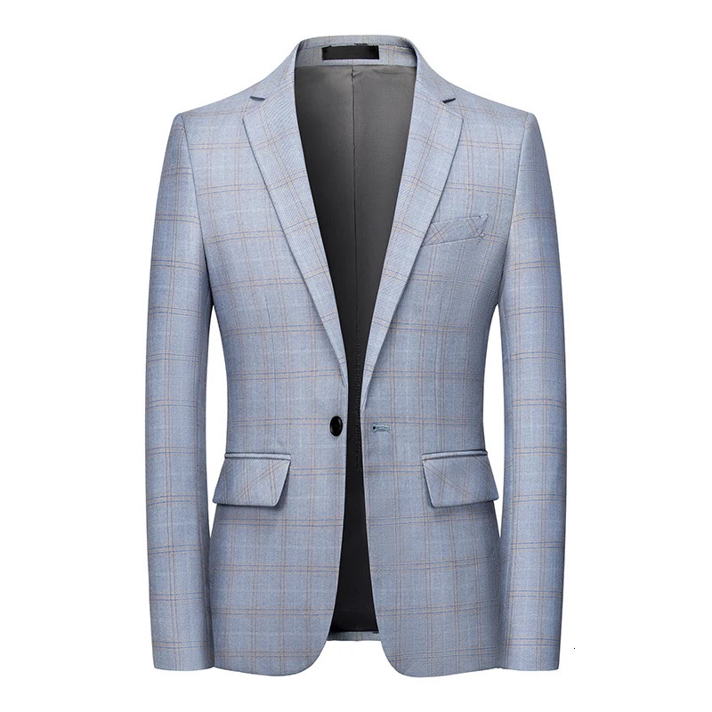 SpringSummer Casual Mens Plain Jacket Cotton Ultra Thin UK Set Blaser Masculino S6XL 240812