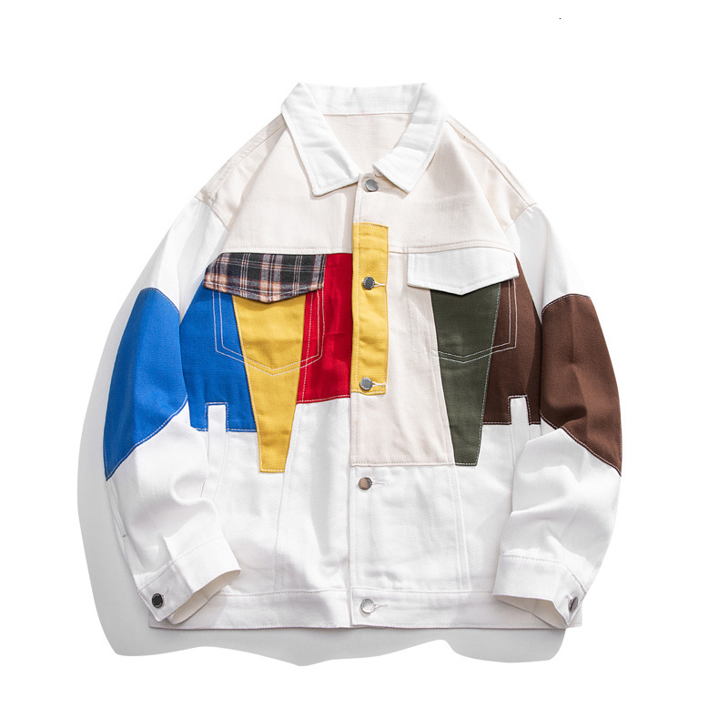 American Fashion style Personalized Contrasting Color Splicing Casual Jacket for Men and Women Fashionable High Street Niche Rich and Loose Versatile 