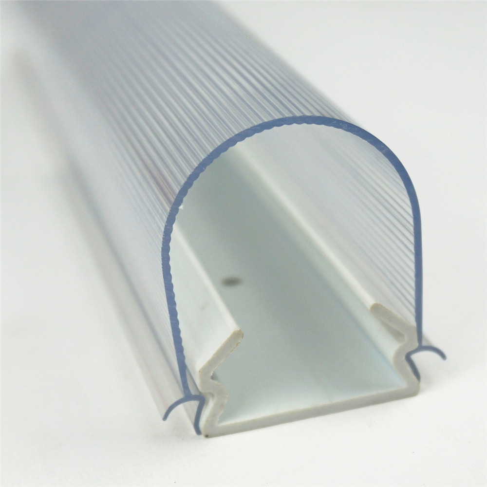U-shaped lampshade, LED lampshade, transparent striped lampshade, waterproof and UV resistant PVC extruded groove