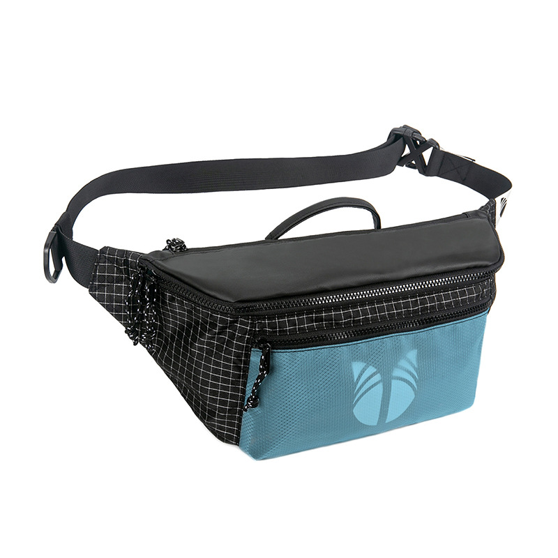 Large capacity hand-held crossbody bag waterproof wear-resistant style checkered mesh single shoulder crossbody bag for men