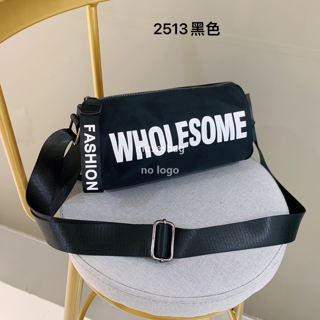 New Oxford cloth cylinder crossbody bag trend printed letter single shoulder women's bag fashion small bag